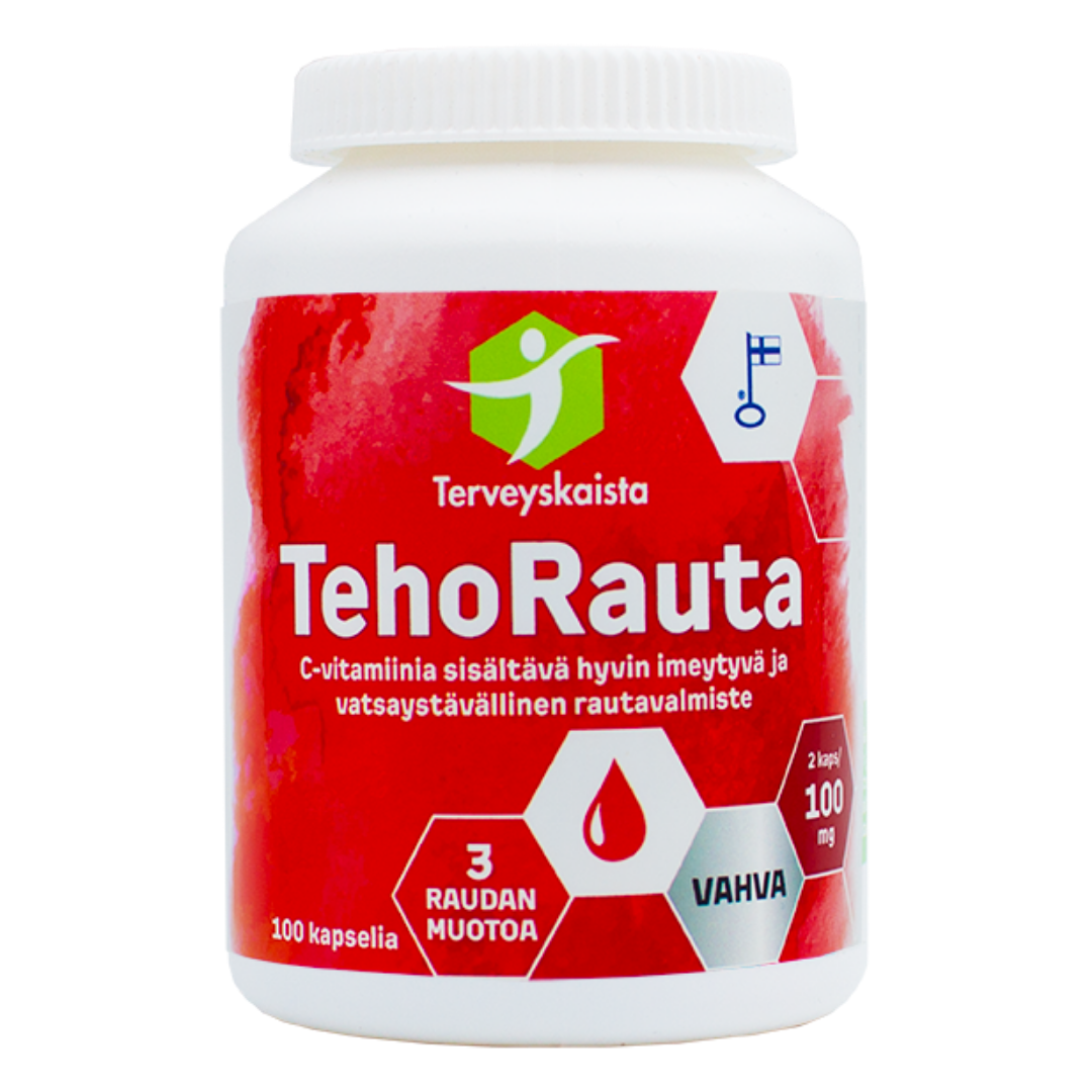 Terveyskaista TehoRauta 100 mg 100 kaps.