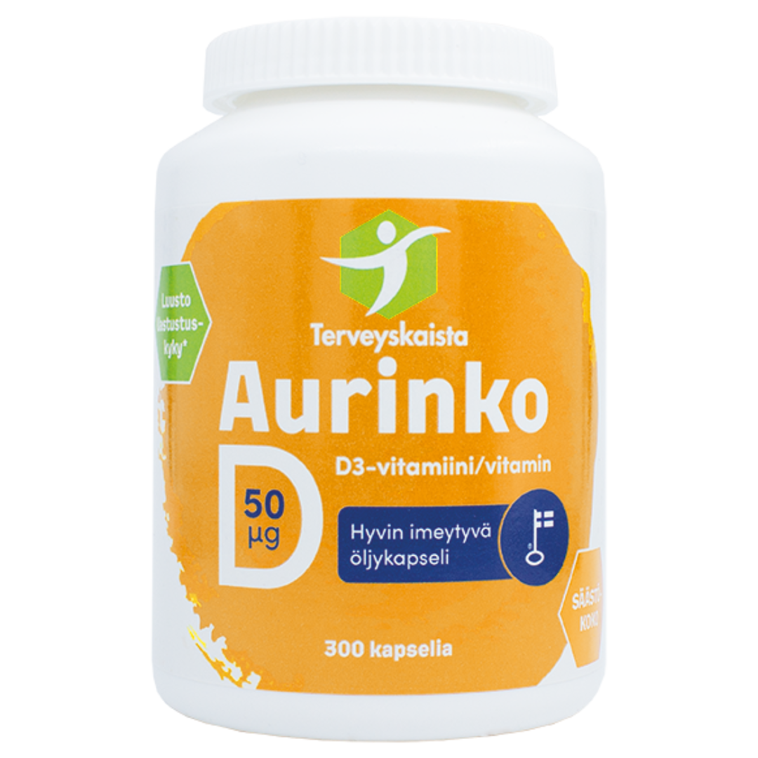 Terveyskaista Aurinko D 50 µg 300 kaps.