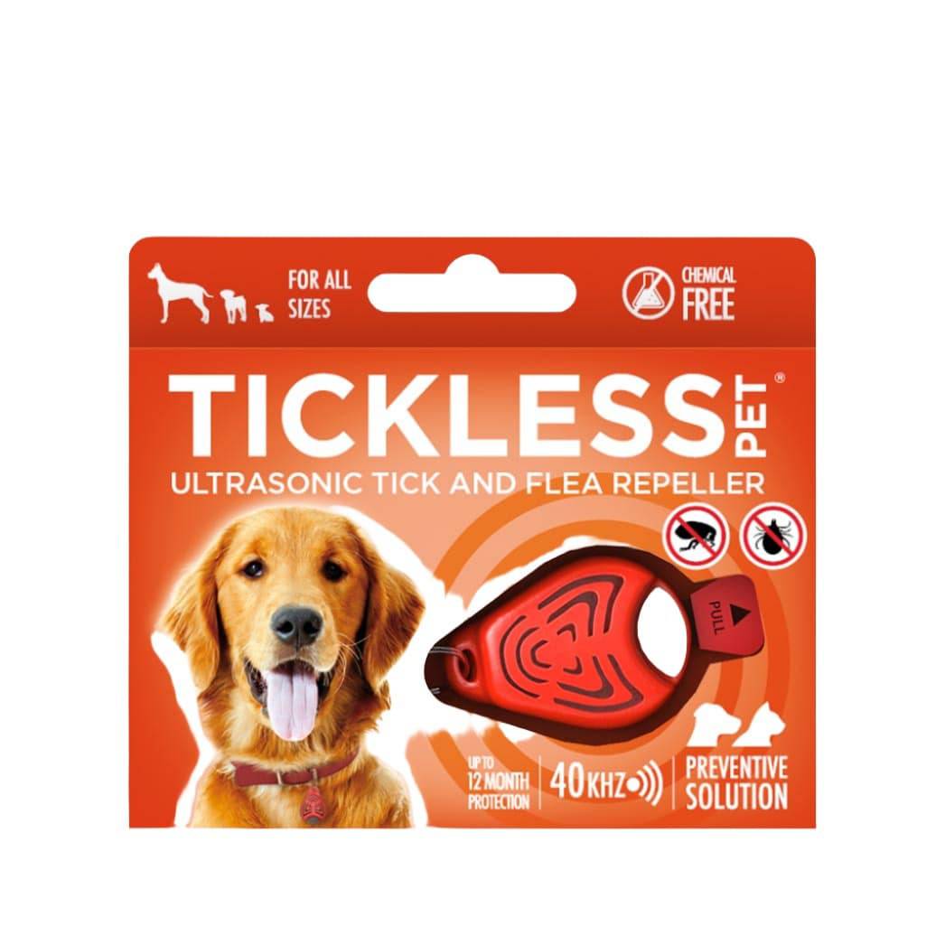 Tickless Pet Ultraääni - Punkki- ja Kirppukarkoitin Eläimille 1 kpl - Oranssi - erä