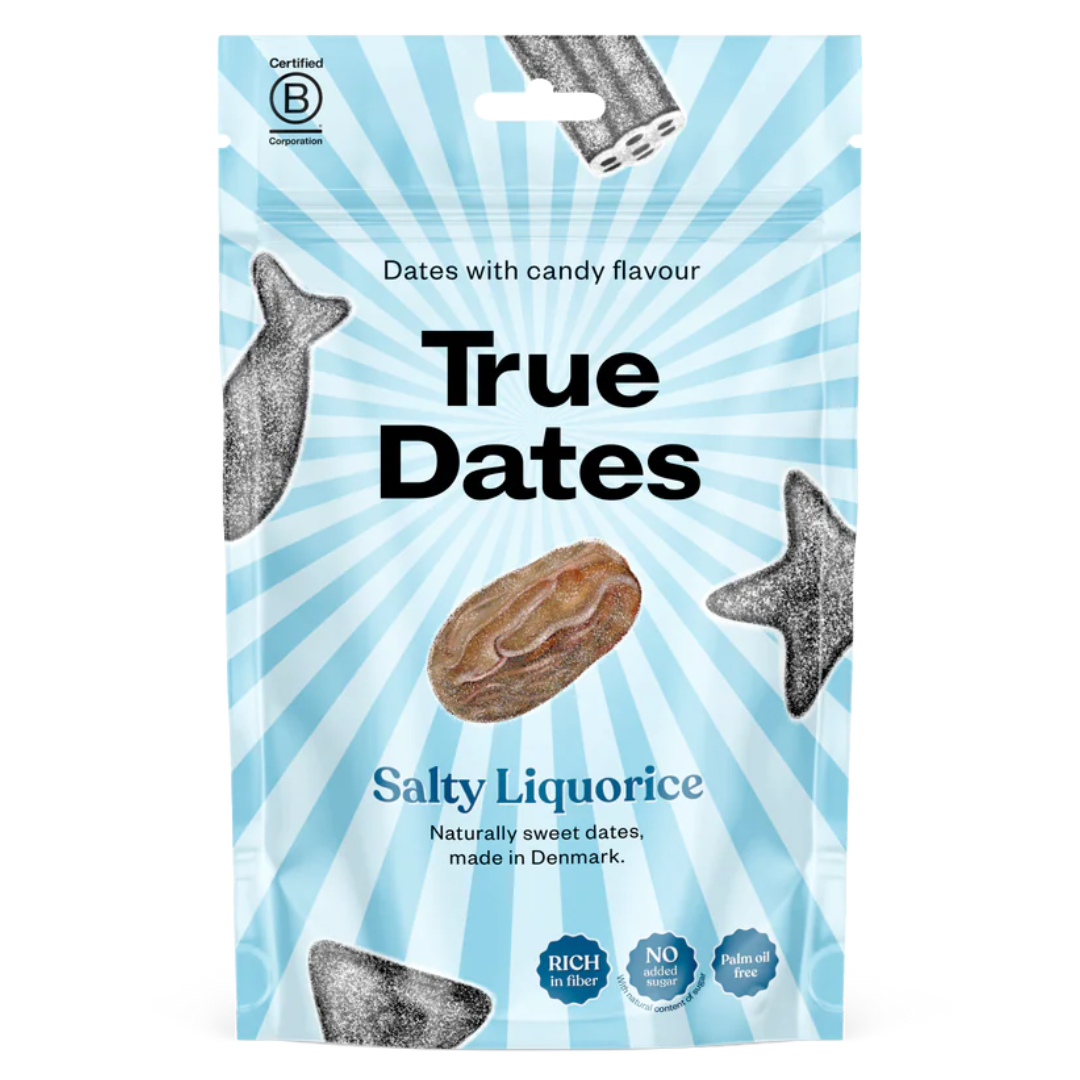 True Dates Salty Liquorice - Taatelimakeinen Salmiakki 100 g - sinunapteekki.fi