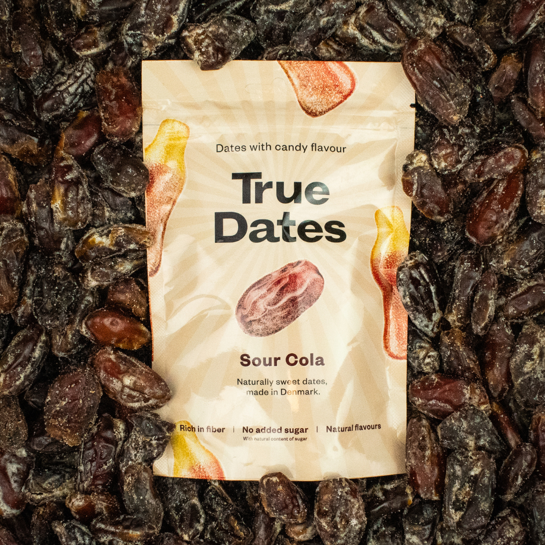 True Dates Sour Cola, taatelimakeinen, karkkitaateli, kirpeä kola, herkku