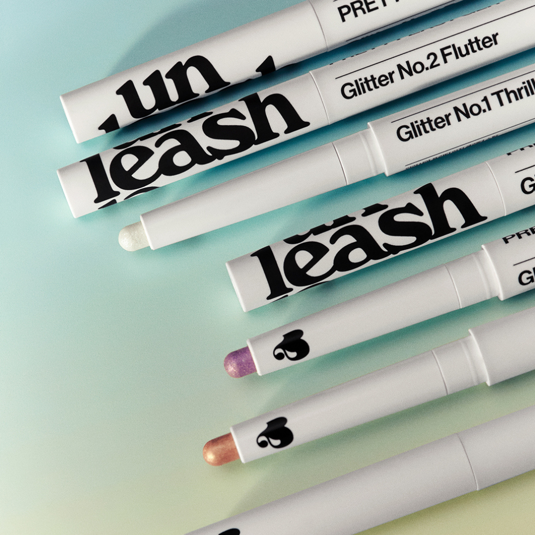 Unleashia kimallekynä, glitter, luomiväri, highlighter, korostuskynä, korealainen kosmetiikka, k-beauty