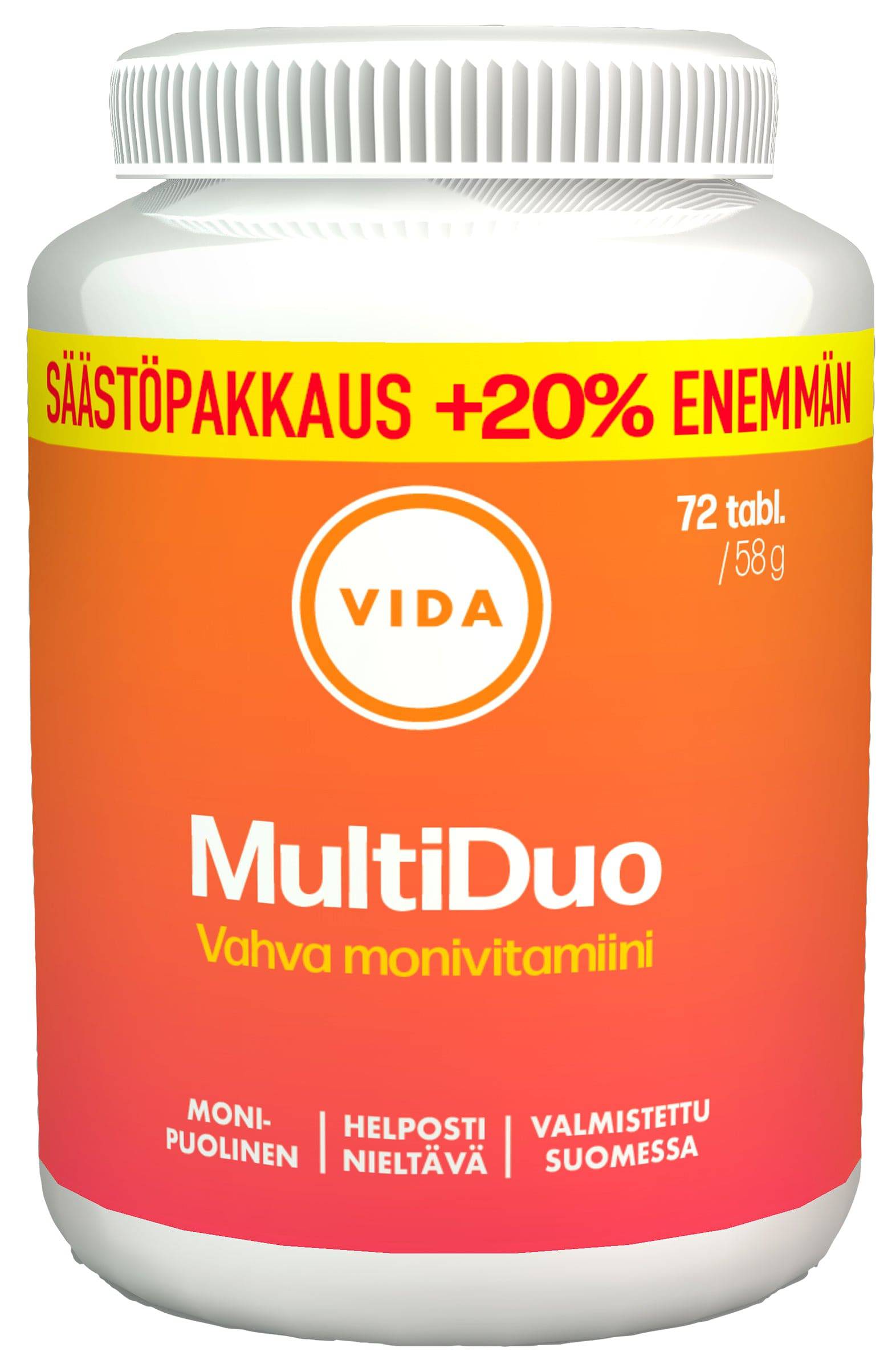 Vida MultiDuo Vahva Monivitamiini SÄÄSTÖPAKKAUS 72 tabl.