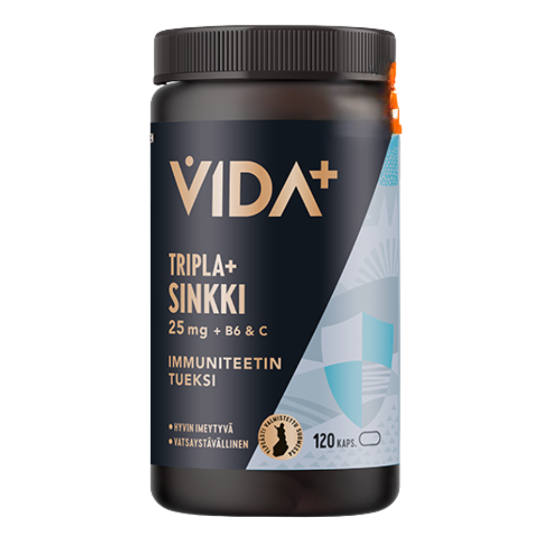 vida+ tripla+sinkki 25 mg 120 kaps