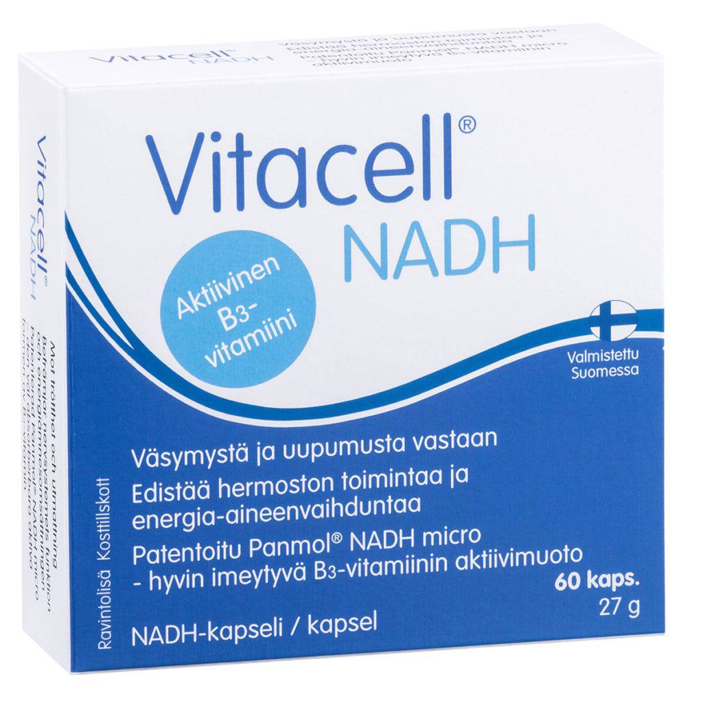 Vitacell NADH - B3-vitamiini 60 kaps. - Sinunapteekki.fi