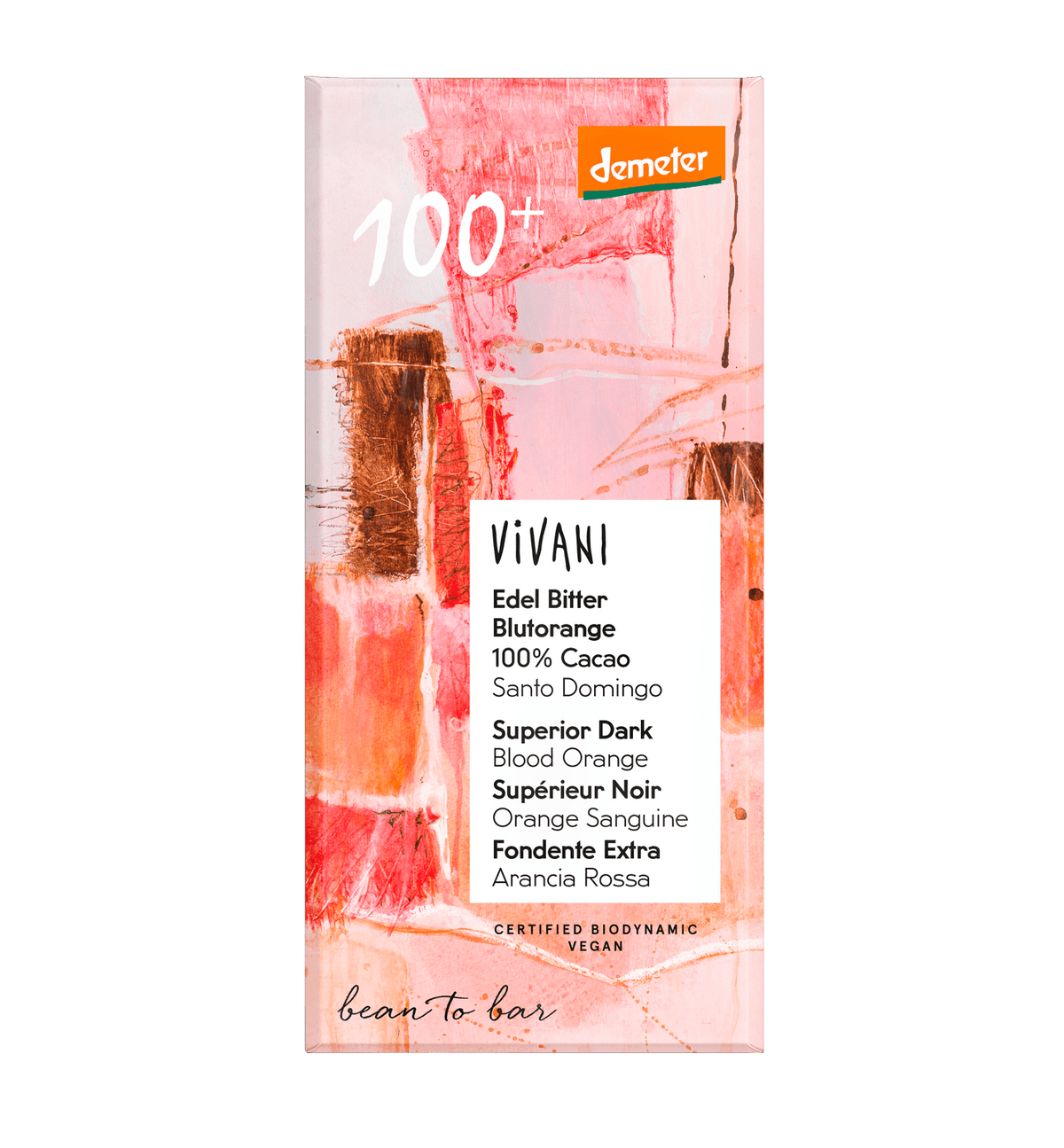 Vivani Superior Dark Blood Orange - Luomu Tummasuklaa Veriappelsiini 100% 90 g
