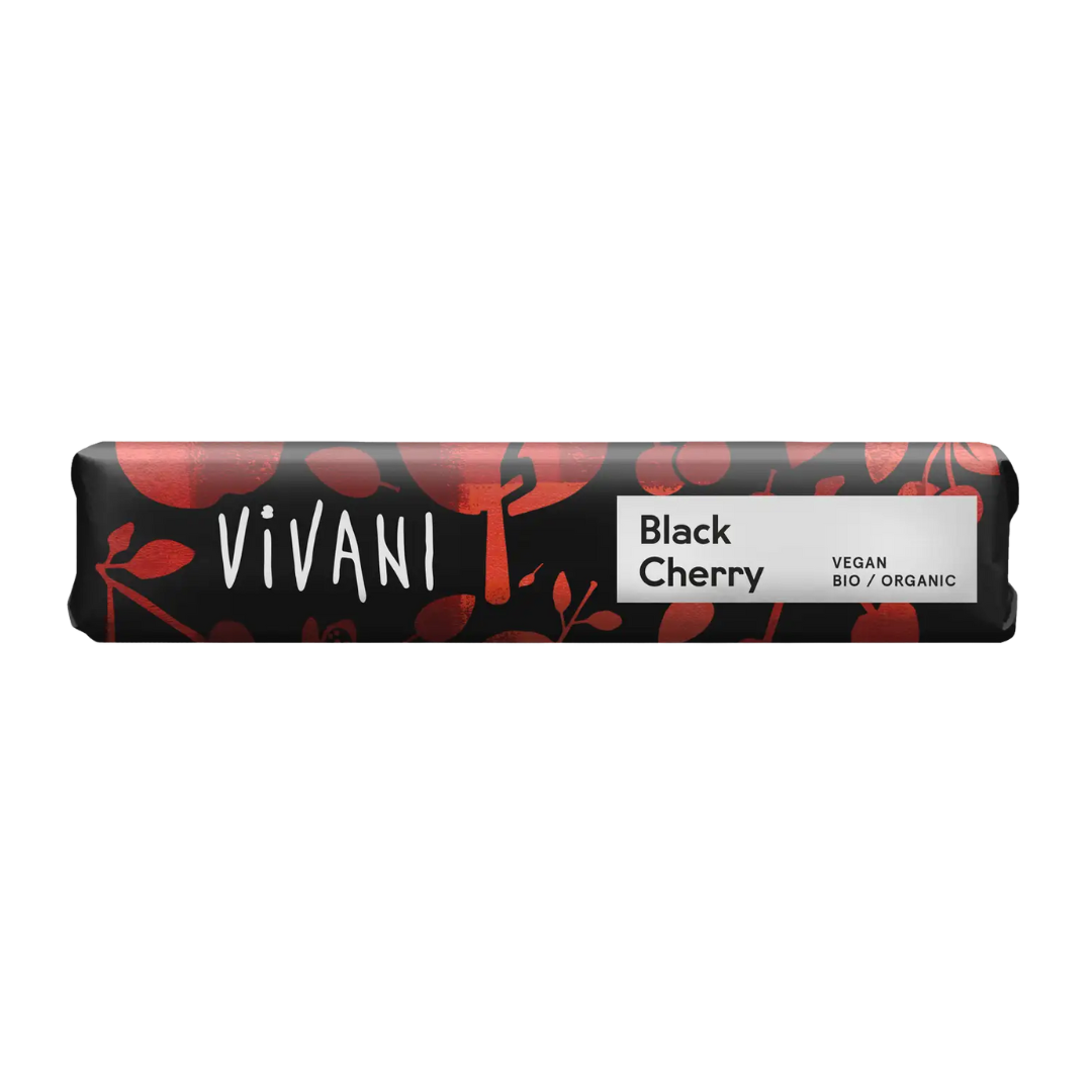 Vivani Black Cherry - Luomu Kirsikka Tummasuklaapatukka 35 g