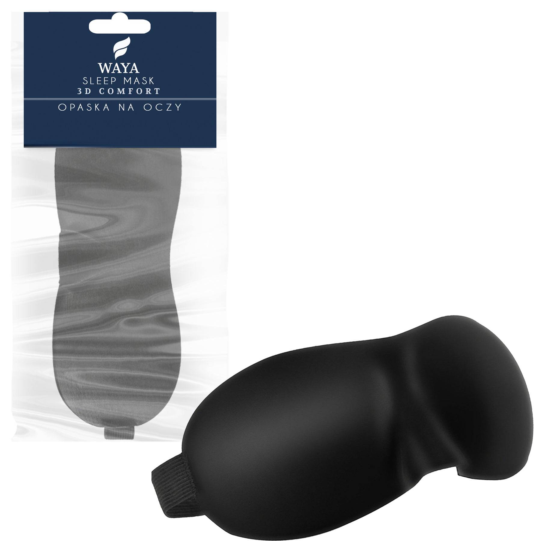 WAYA Sleep Mask 3D Comfort - Unimaski musta 1kpl