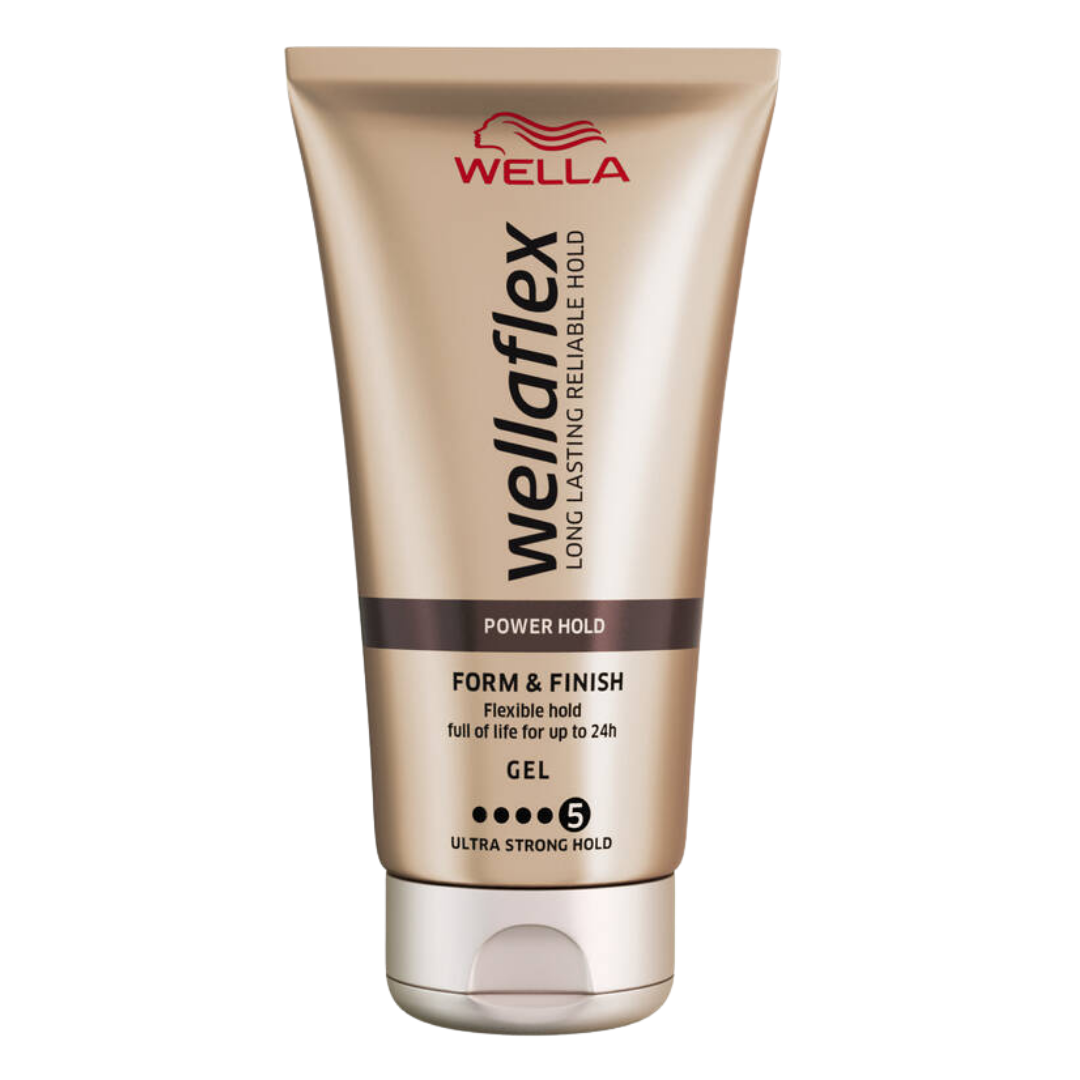 Wellaflex Form & Finish -muotoilugeeli tarjoaa erittäin voimakasta pitoa ja pitkäkestoista muotoilua.