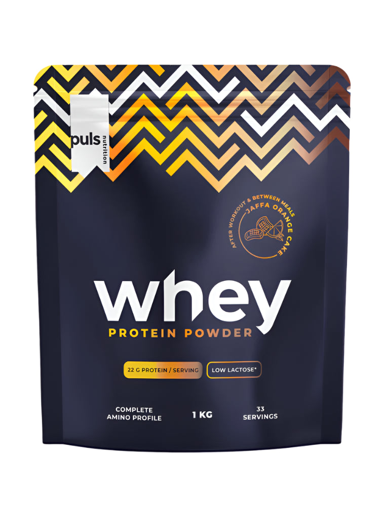 Puls Nutrition Whey Protein Powder Jaffa Orange Cake - Heraproteiinijauhe Jaffa Appelsiinikeksi 1 kg