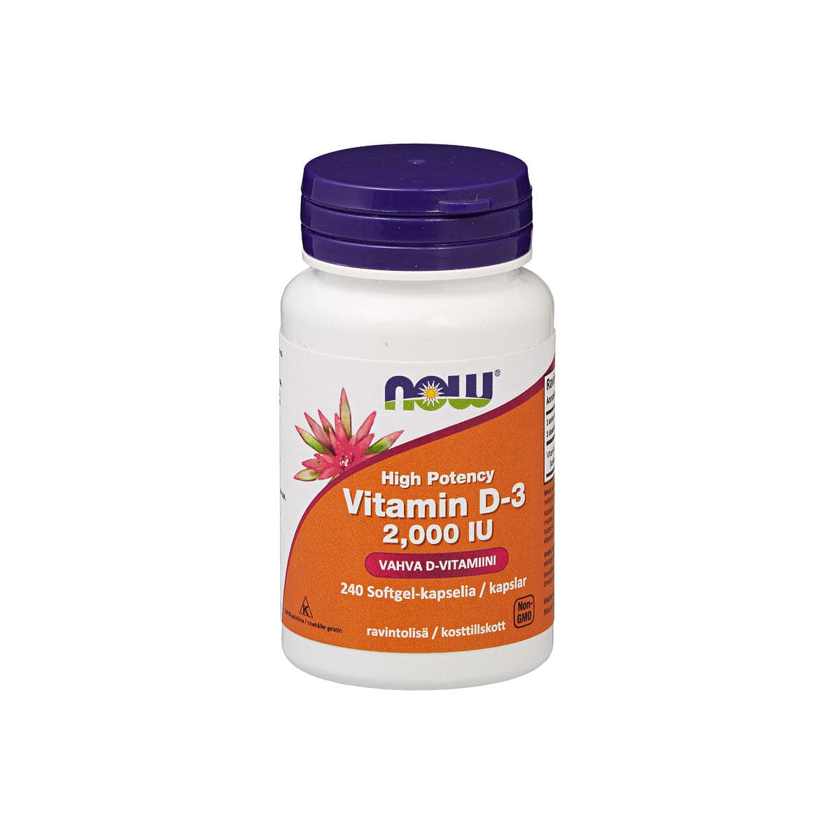 Now Foods Vitamin D-3 2,000 IU - D3 vitamiini 240 kaps. - Sinunapteekki.fi