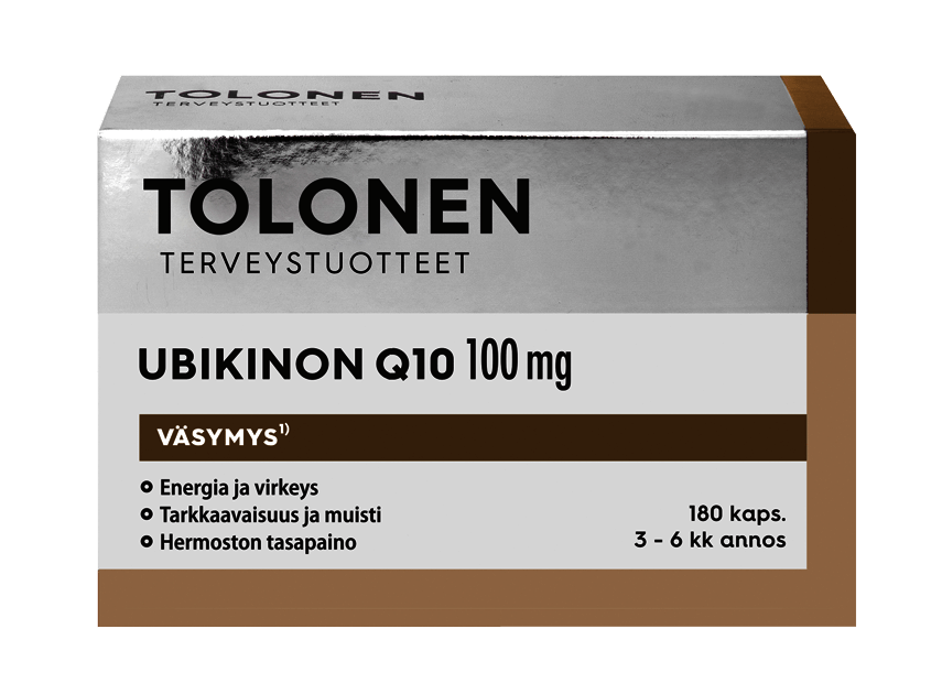 Tolonen Ubikinon Q10 100 mg 180 kaps. - Sinunapteekki.fi