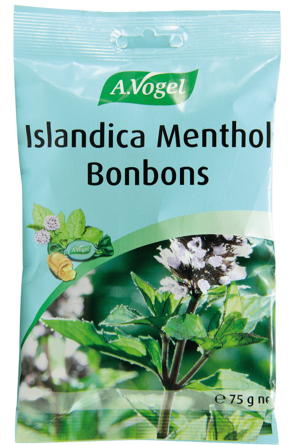 A.Vogel Islandica Menthol Bonbons kurkkupastilli 75 g - erä - Päiväys 03/2023 - Sinunapteekki.fi