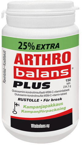 Arthrobalans Plus Glukosamiini + 25 % KAMPANJAPAKKAUS 150 tabl. - Sinunapteekki.fi