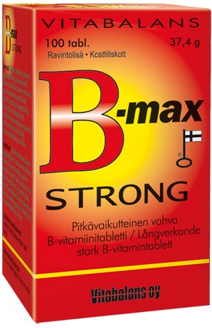 B-Max strong - VAHVA pitkävaikutteinen B- vitamiini 100 tabl.