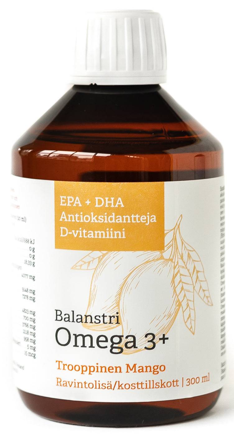 Balanstri Omega3+ Mango 300 ml - Sinunapteekki.fi