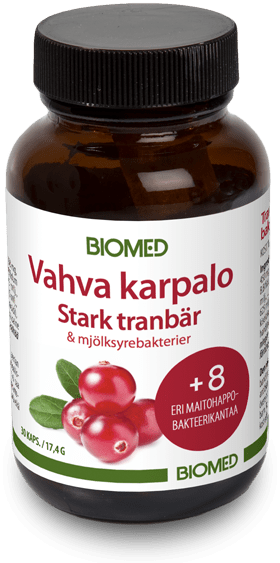 Biomed Vahva Karpalo - Maitohappobakteeri - Sinunapteekki.fi