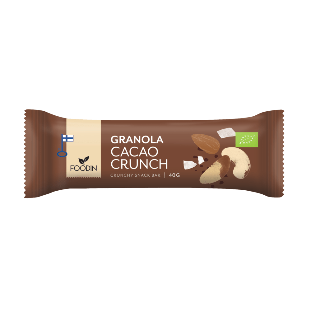 Foodin Granola Cacao Crunch - Välipalapatukka 40 g