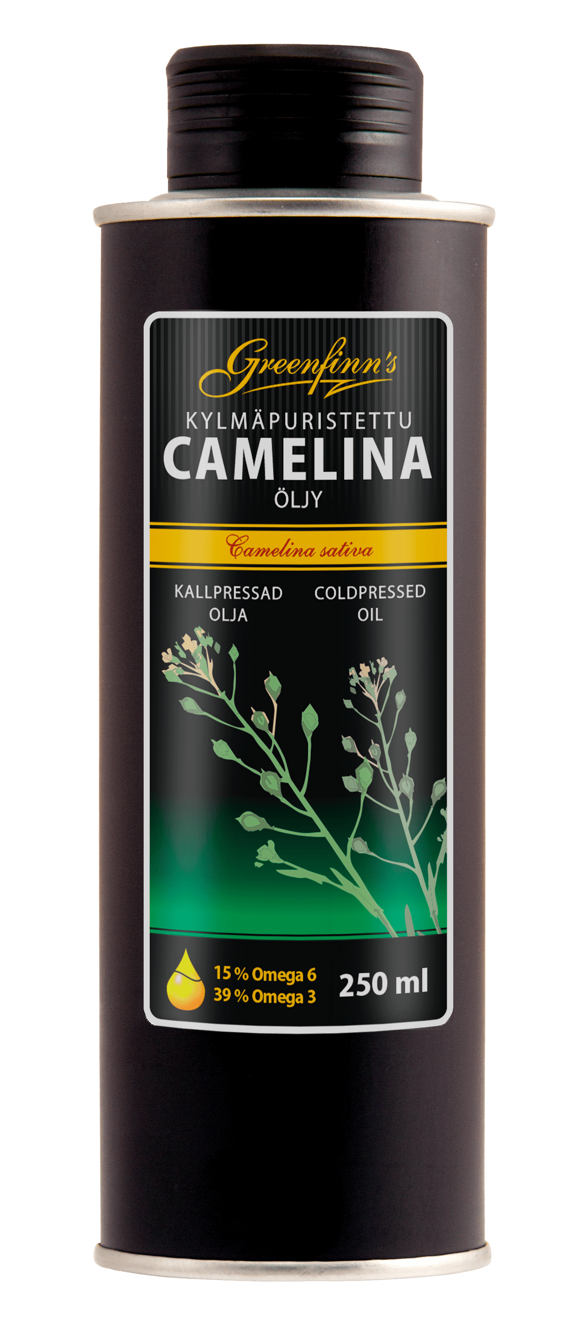 Greenfinn's Kylmäpuristettu Camelinaöljy 250 ml - Sinunapteekki.fi