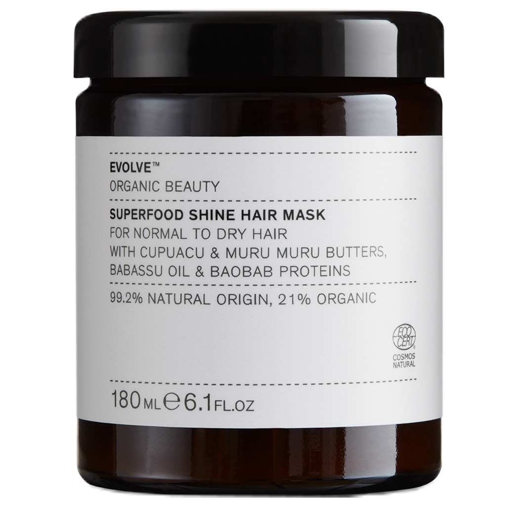Evolve Organic Beauty Superfood Shine Hair Mask - hiusnaamio 180 ml - Sinunapteekki.fi