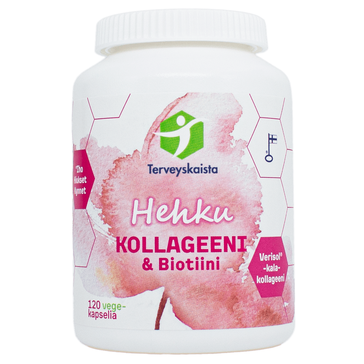 Terveyskaista Kollageeni & Biotiini 120 vegekaps. - Sinunapteekki.fi