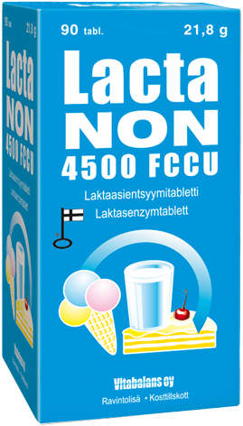 Lactanon 4500 FCCU - Laktaasientsyymitabletti 90 tabl. - Pakkaus hieman vaurioitunut, tuote käyttökelpoinen