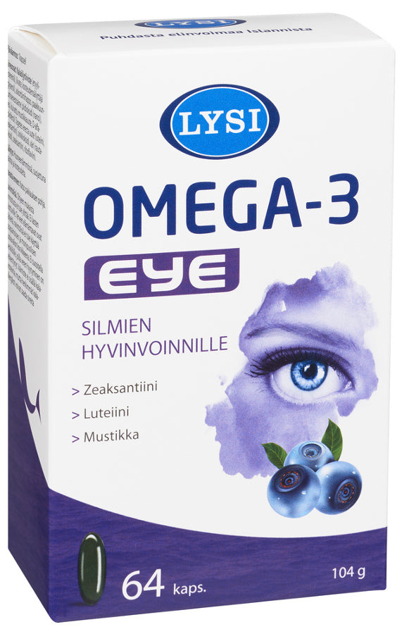 Lysi Omega-3 Eye 64 kaps. - Päiväys 17/04/2024 - erä