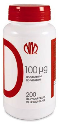 Natura Media D3-vitamiini 100 µg 200 kaps.