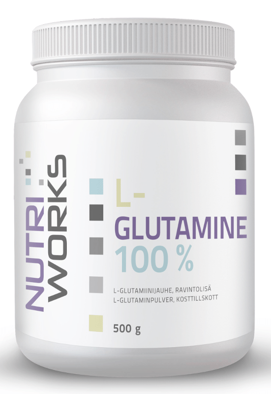 Nutri Works L-Glutamine 100% 500 g - Sinunapteekki.fi