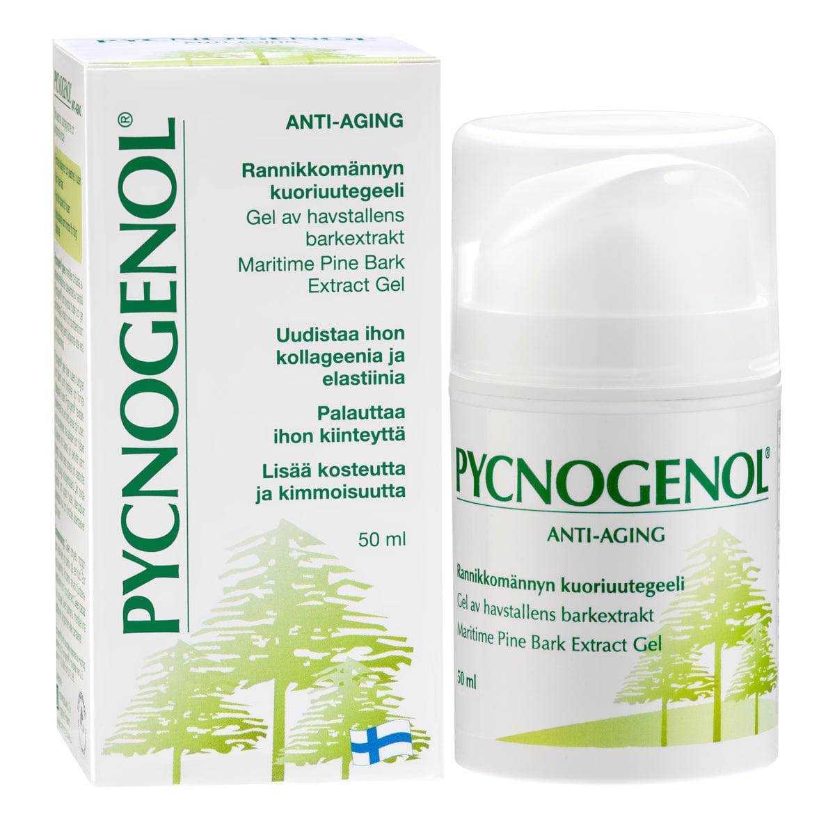 Pycnogenol Anti-Aging Gel - Rannikkomännyn kuoriuutegeeli 50 ml - Sinunapteekki.fi