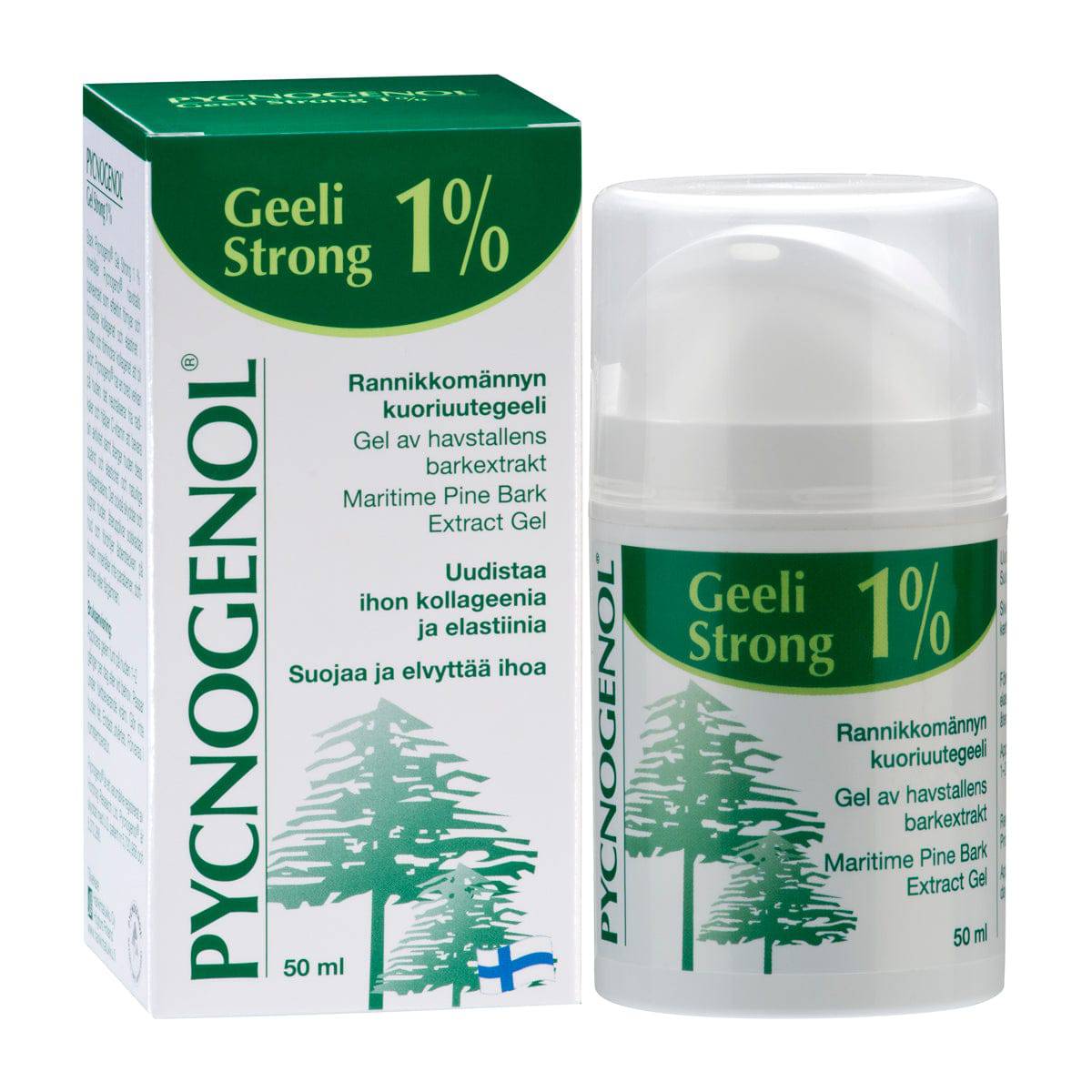 Pycnogenol Geeli Strong 1 % - Rannikkomännyn kuoriuutegeeli 50 ml - Sinunapteekki.fi