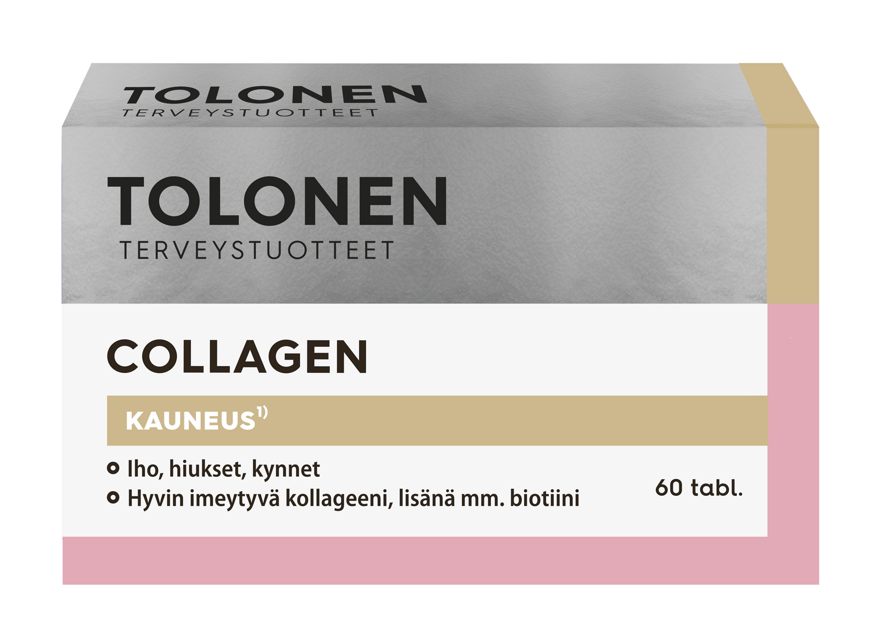 Tolonen Collagen 60 tabl. - Kollageeni-karnosiinitabletti - Päiväys 12/2023