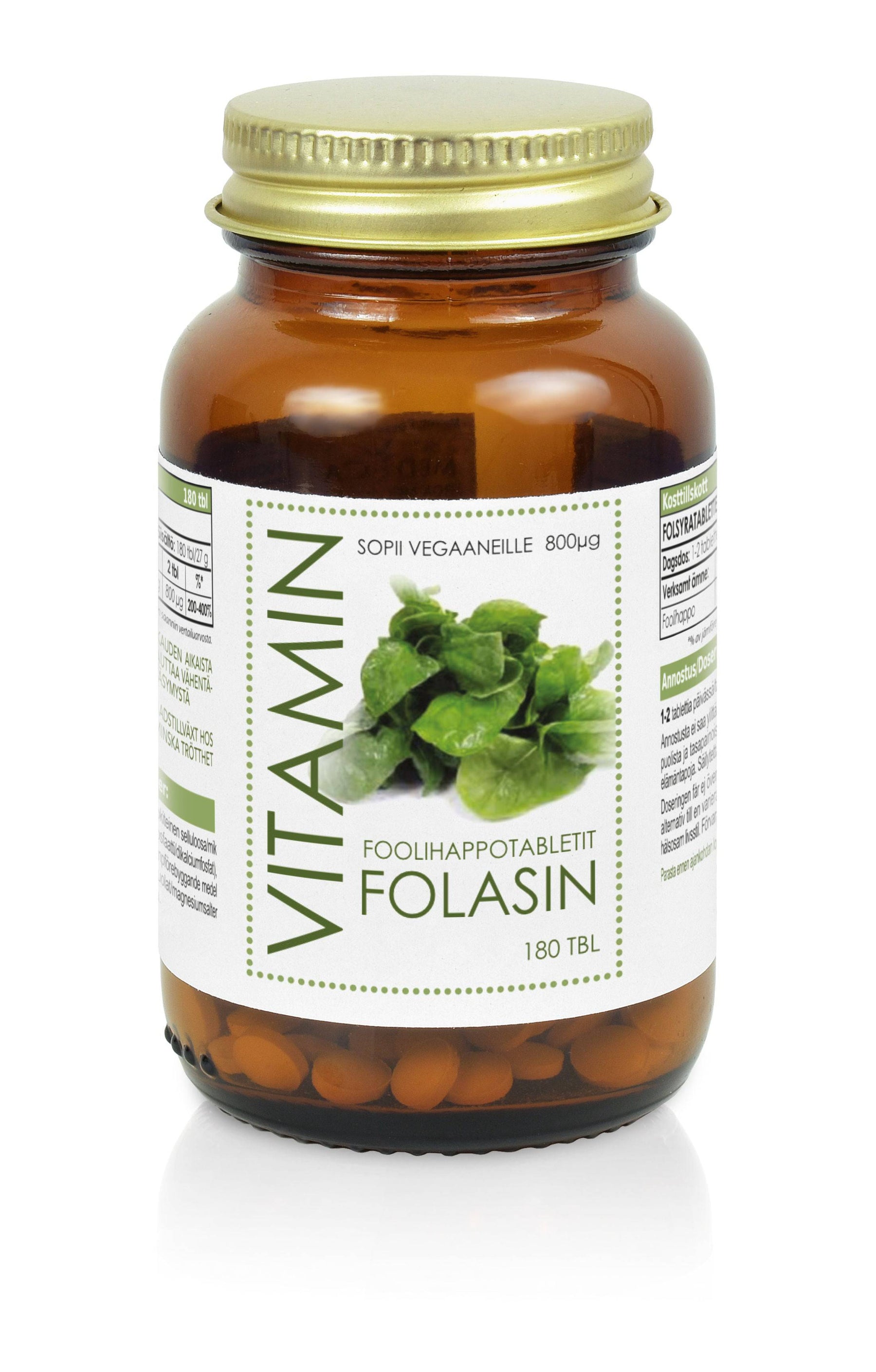 Aboa Medica Folasin - Foolihappotabletit 180 tabl