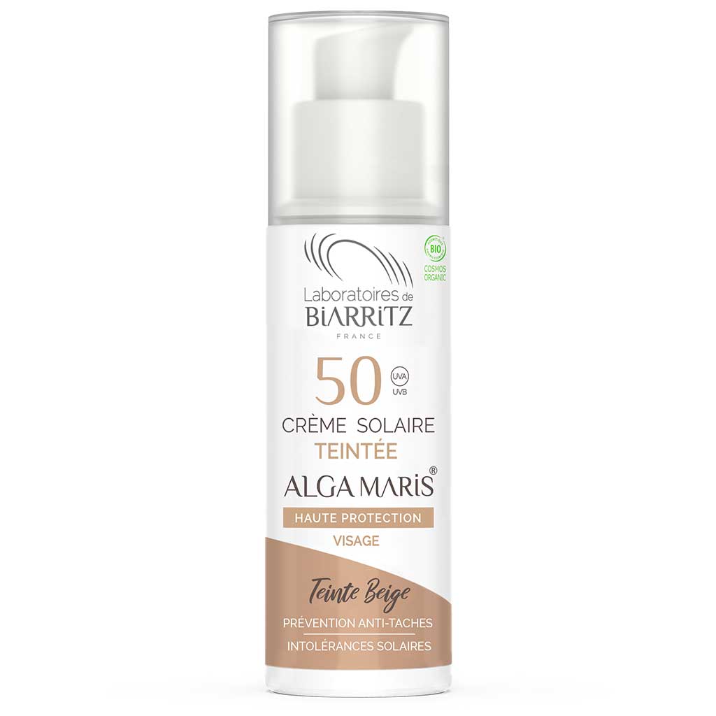 Alga Maris Sävyttävä Aurinkovoide Kasvoille Beige SPF50 - 50 ml