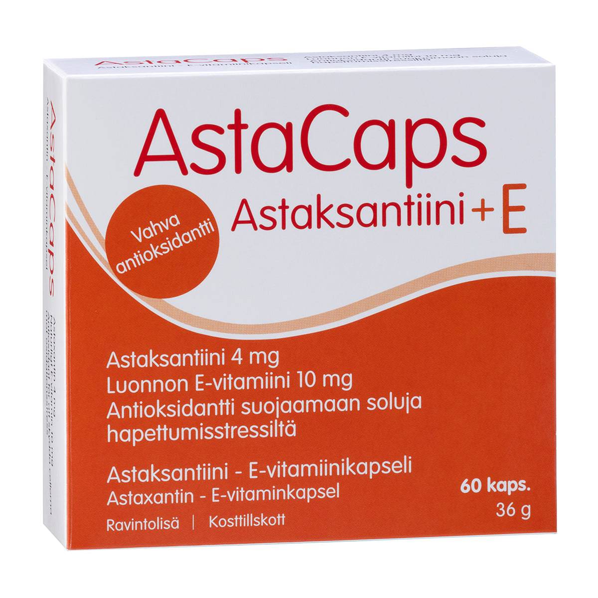AstaCaps Astaksantiini + E-vitamiini 60 kaps. - Sinunapteekki.fi
