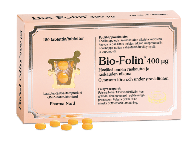 Pharma Nord Bio-Folin 400 µg - Foolihappo 180 tabl.