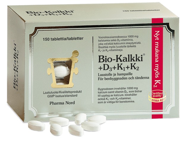 Pharma Nord Bio-Kalkki+D3+K1+K2 150 tabl. - Sinunapteekki.fi