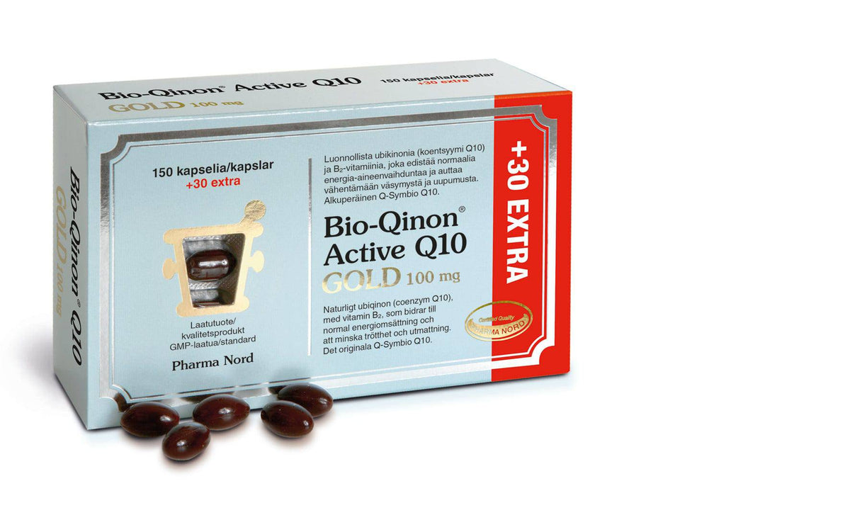 Pharma Nord Bio-Qinon Active Q10 GOLD 100 mg 150+30 kaps. - Sinunapteekki.fi