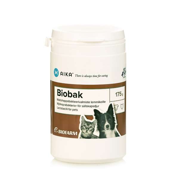 AIKA Biobak - maitohappobakteerivalmiste lemmikille 175 g - Sinunapteekki.fi