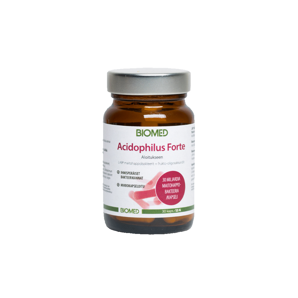 Biomed Acidophilus Forte LAB4 30 kaps. - Sinunapteekki.fi