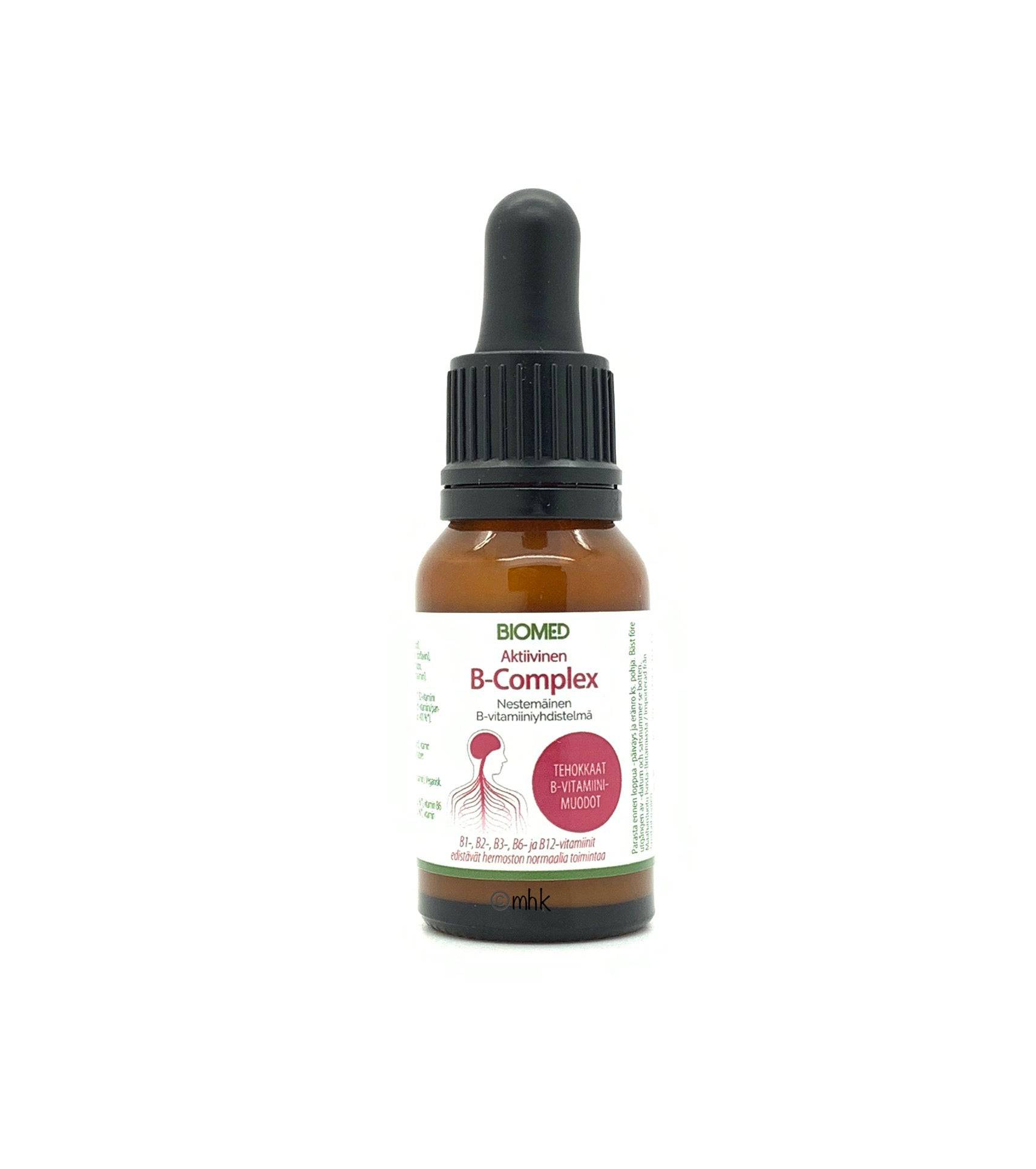 Biomed Aktiivinen B-Complex - Nestemäinen B-vitamiiniyhdistelmä 15 ml