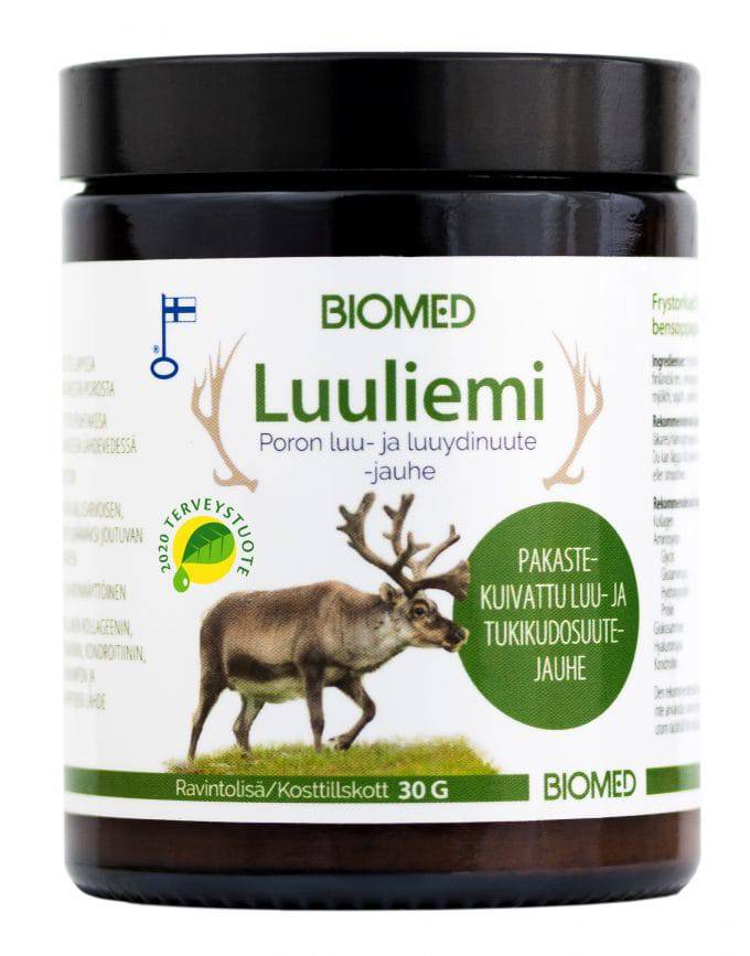 Biomed Luuliemijauhe - Suomalainen pakastekuivattu poron luuliemi 30 g - Sinunapteekki.fi