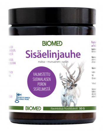 Biomed Sisäelinjauhe - Maksa, munuainen, sydän 50 g