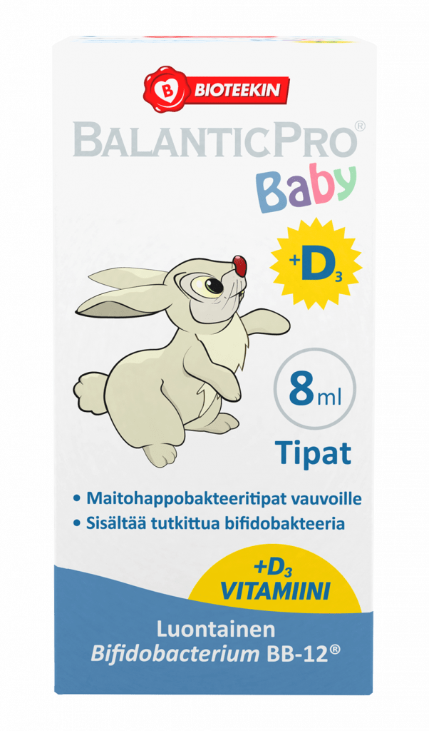 Bioteekin BalanticPro Baby +D3 - Maitohappobakteeritipat vauvoille 8 ml - Päiväys 06/2024 - erä