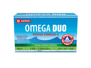 Bioteekin Omega Duo 60 kaps. - Päiväys 04/2024 - erä