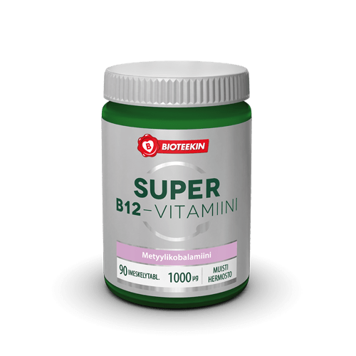 Bioteekin Super B-12 1000 µg 90 tabl. - Päiväys 01/2024