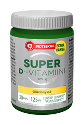 Bioteekin Extra Vahva Super D-vitamiini 125 μg 30 kaps. - erä