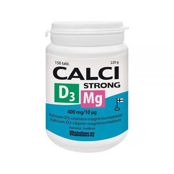 Calci Strong + Magnesium + D3-vitamiini 150 tabl.