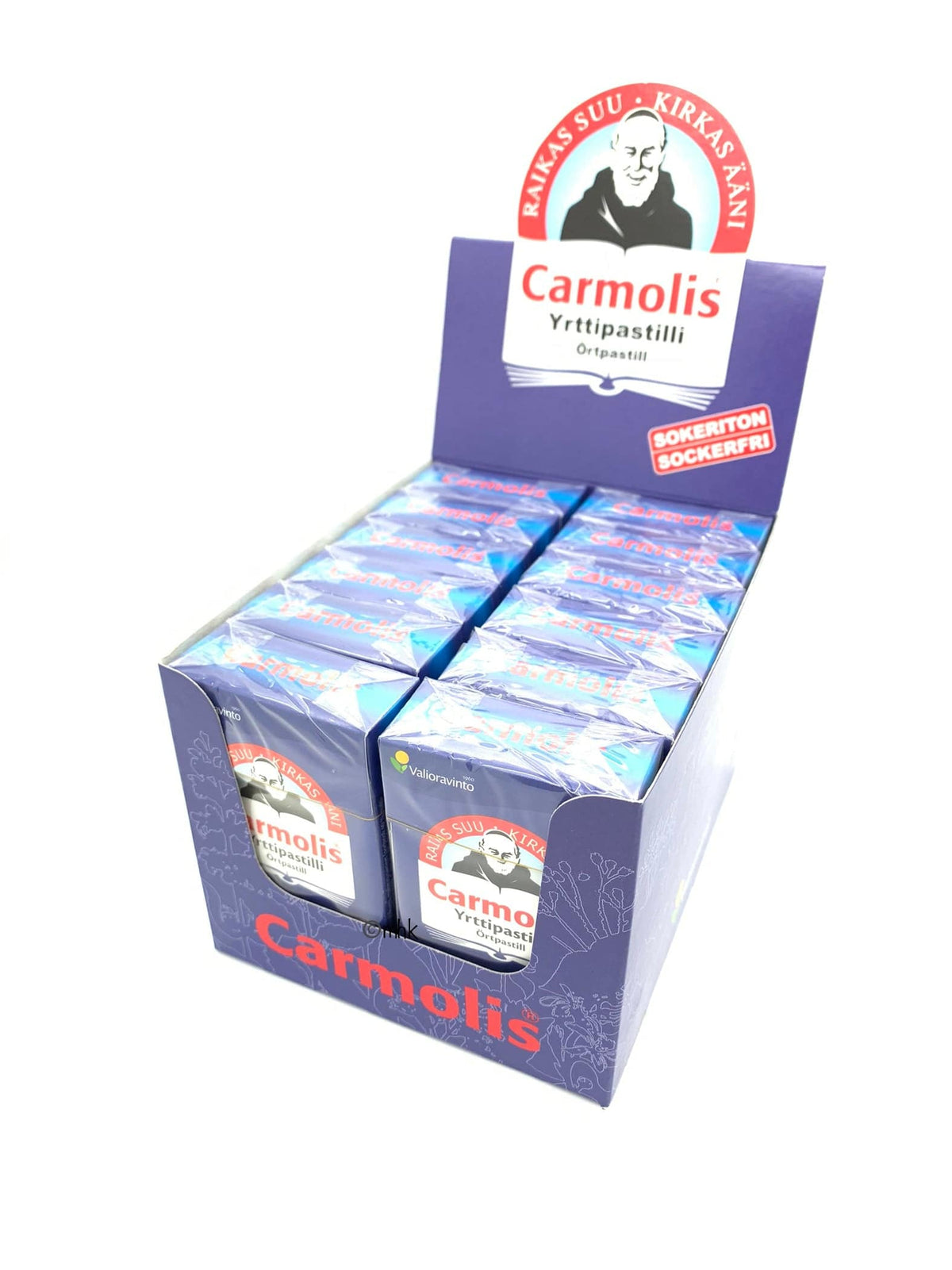 Carmolis Yrttipastilli, sokeriton - tukkupakkaus 12 x 45 g - Sinunapteekki.fi