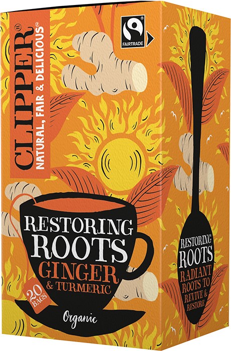 Clipper Restoring Roots Ginger & Tumeric - Yrttitee 20 teepussia